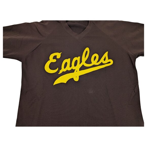 Vintage Sand-Knit MacGregor‎ Eagles Brown Yellow # 10 Pro Cut Jersey Size M - Picture 3 of 9